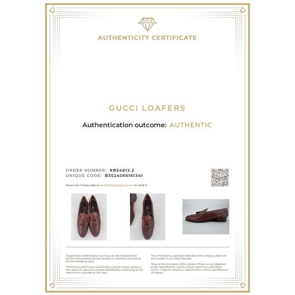 Vintage Gucci Mens Brown Leather Tassel Loafers Sz 45.5 (EU) Quiet Luxury Preppy - Picture 13 of 13
